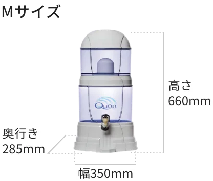 常温サーバー Mサイズの寸法図